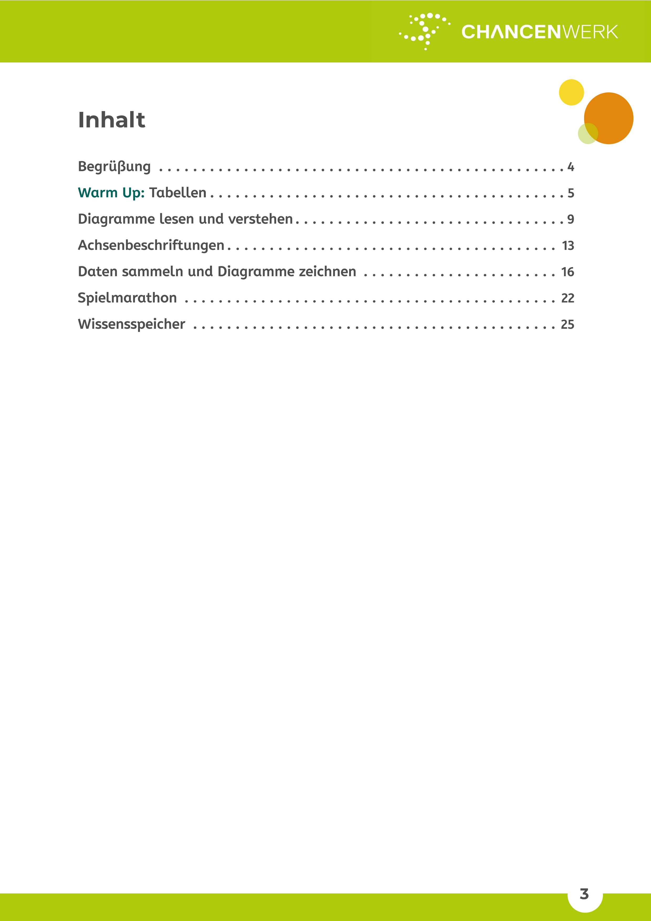 Erkundungen im Chancenwald - Säulen- und Balkendiagramme