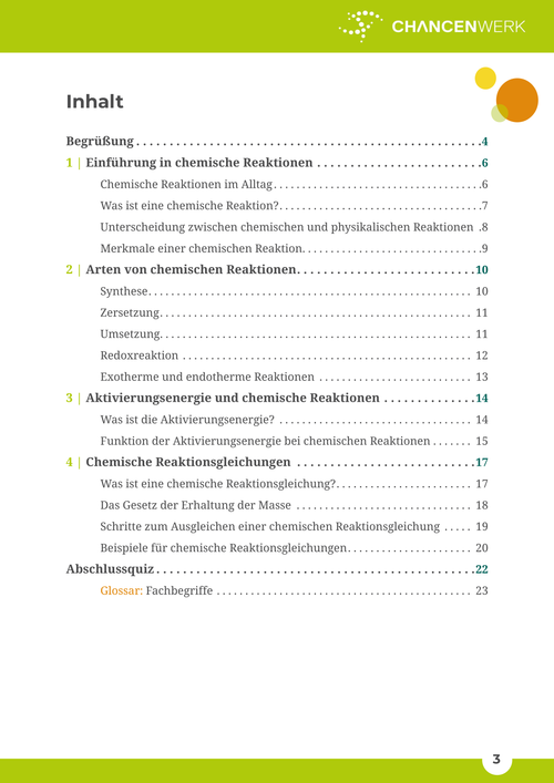 Chemische Reaktionen