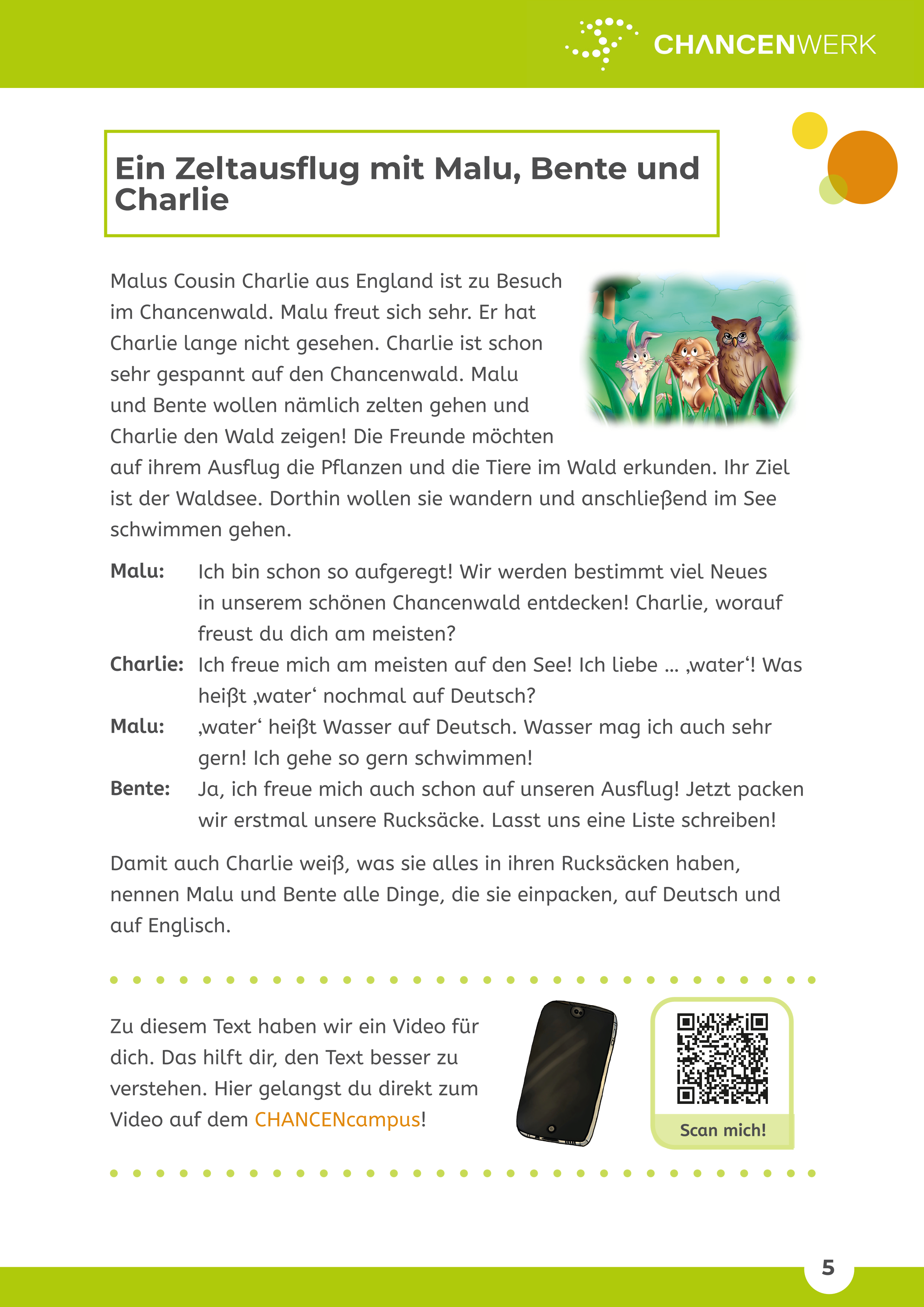 Der Natur auf der Spur - let´s go camping | Kooperationsheft Sachkunde-Englisch