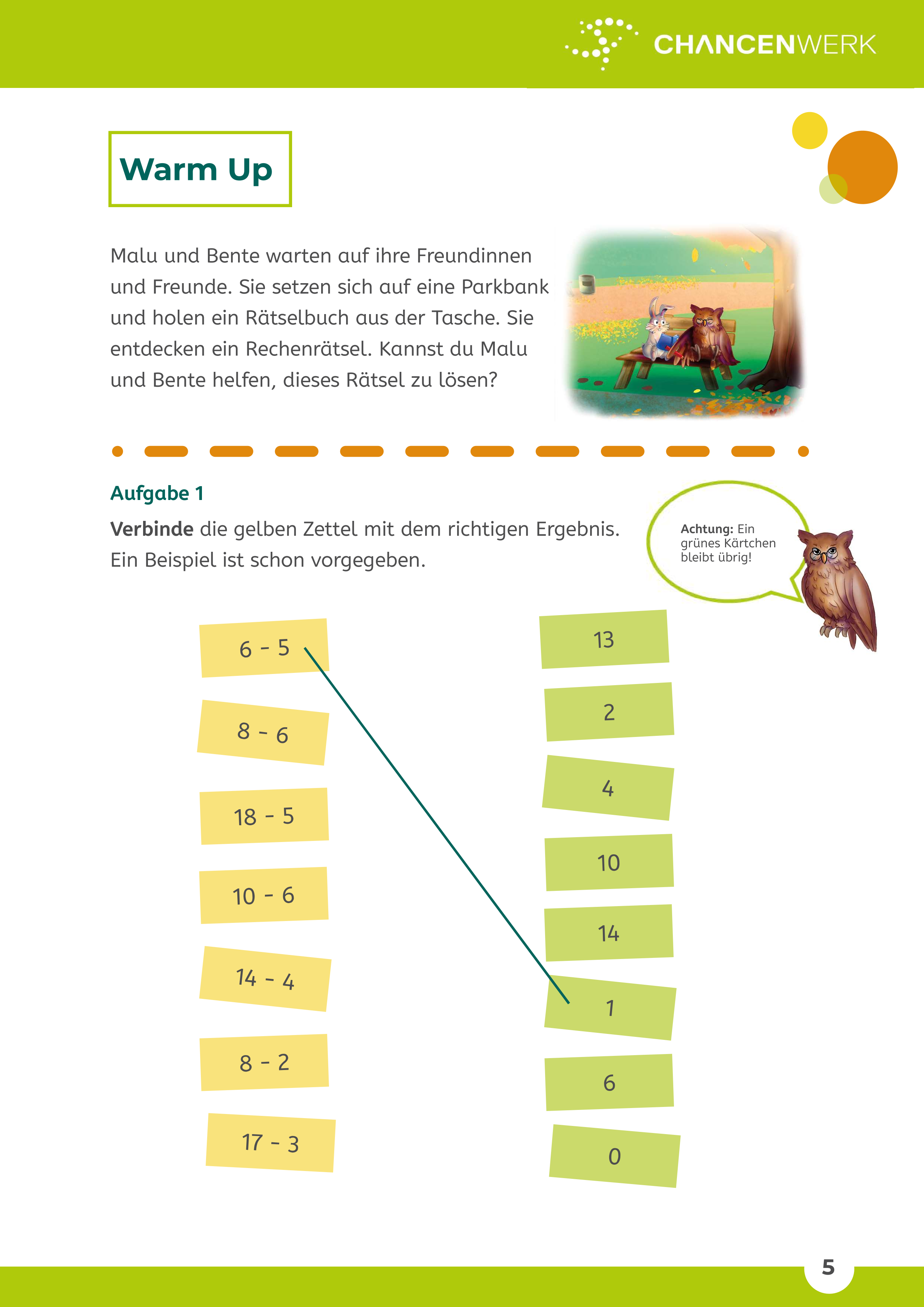 Grundbegriffe der Subtraktion